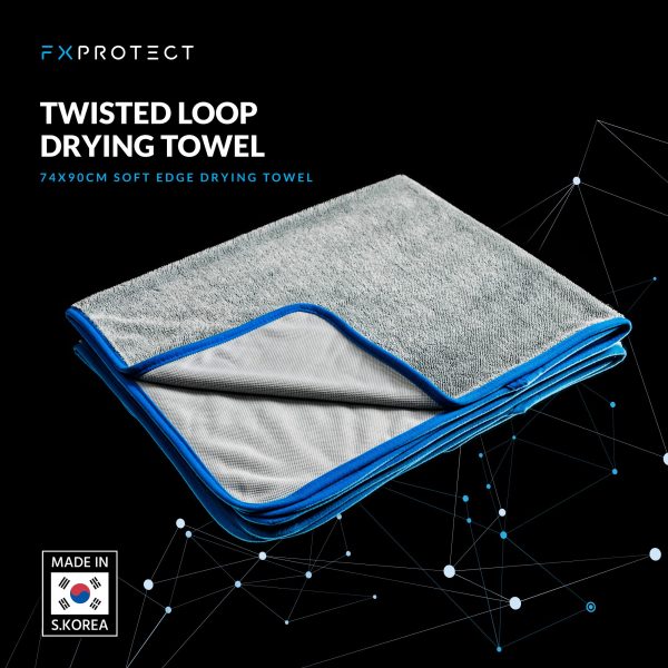 Супервпитывающее полотенце для сушки автомобиля FX Protect Twisted Loop Drying Towel, 74x90см
