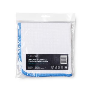 FX Protect Simply White Waffle Glass Towel